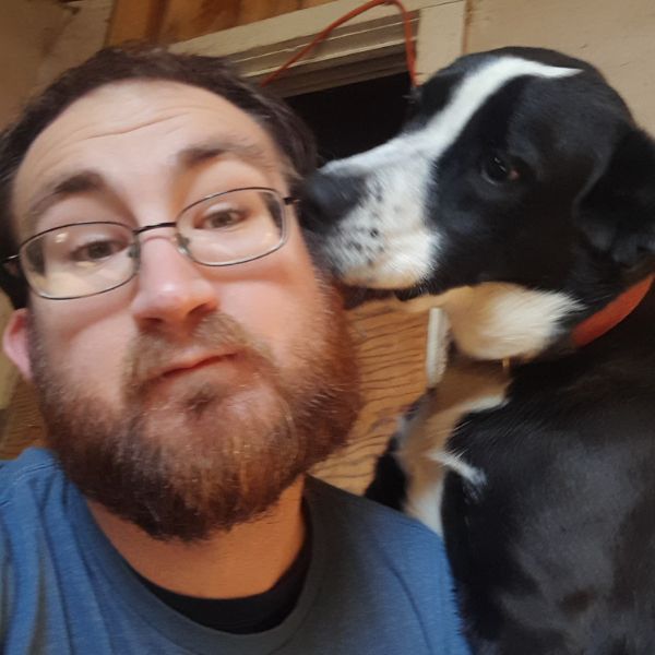 Bobby P Bobby with a dog