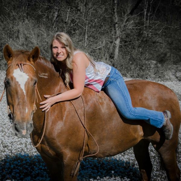Julia F Julia sitting on a horse